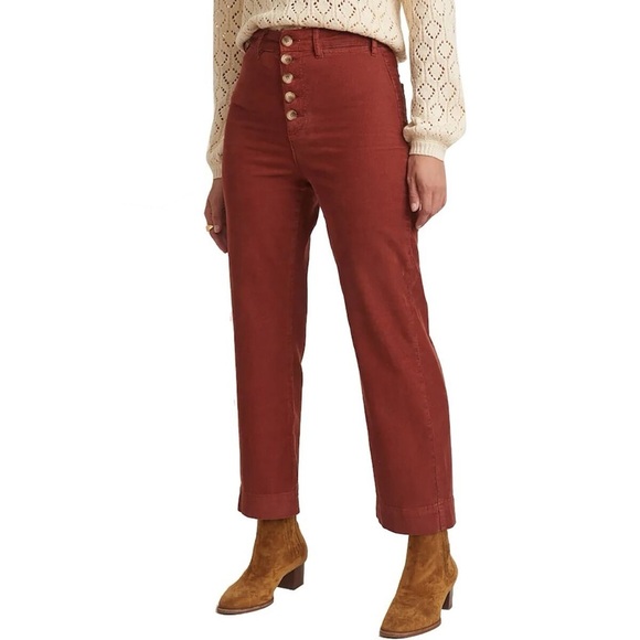 Marine Layer Bridget Cord Barn Red Pants - Picture 6 of 15